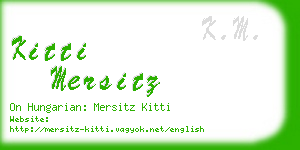 kitti mersitz business card